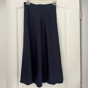 H&M dark blue silk skirt